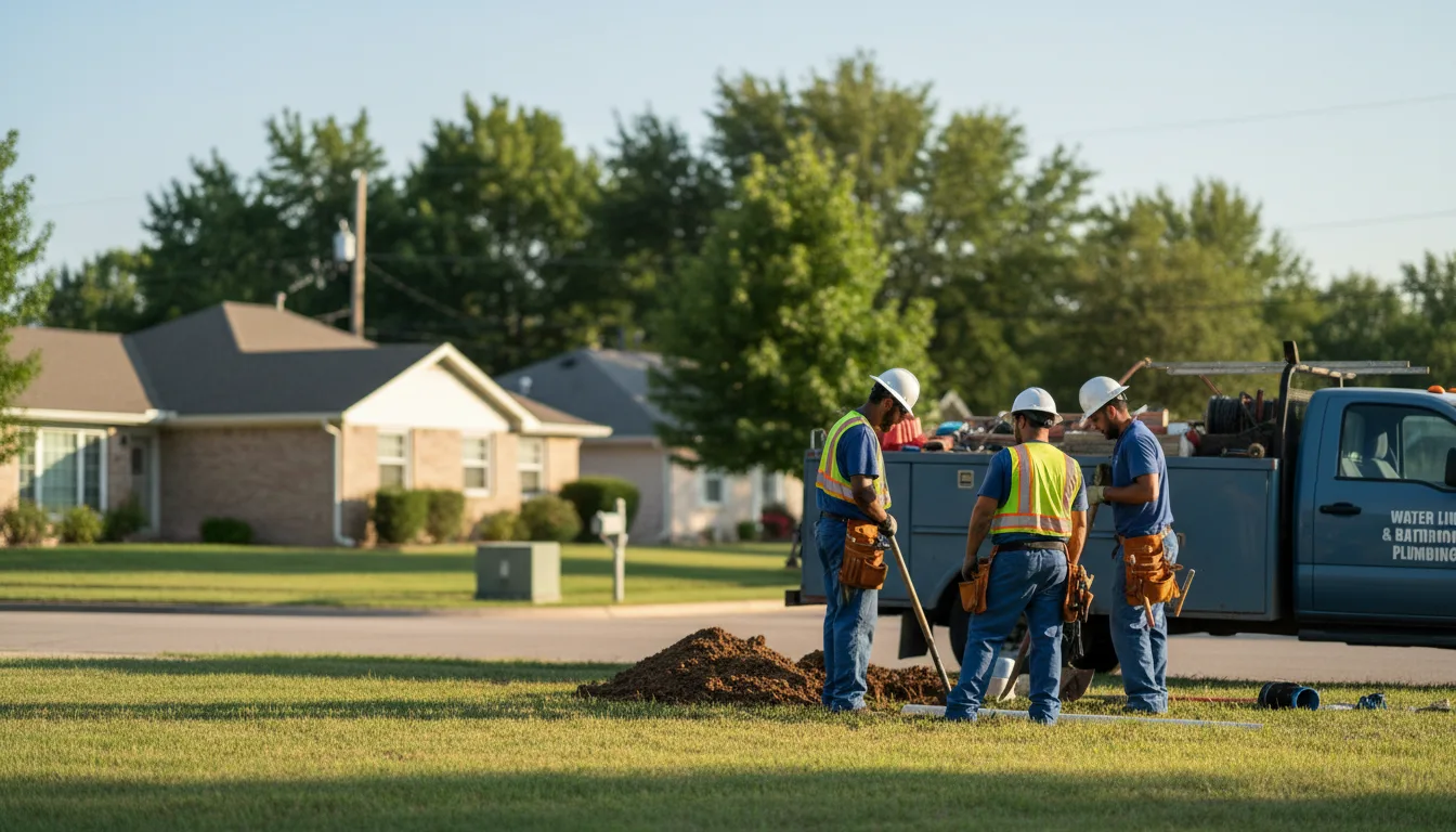 Residential water line and bathroom plumbing service in Whiting, KS